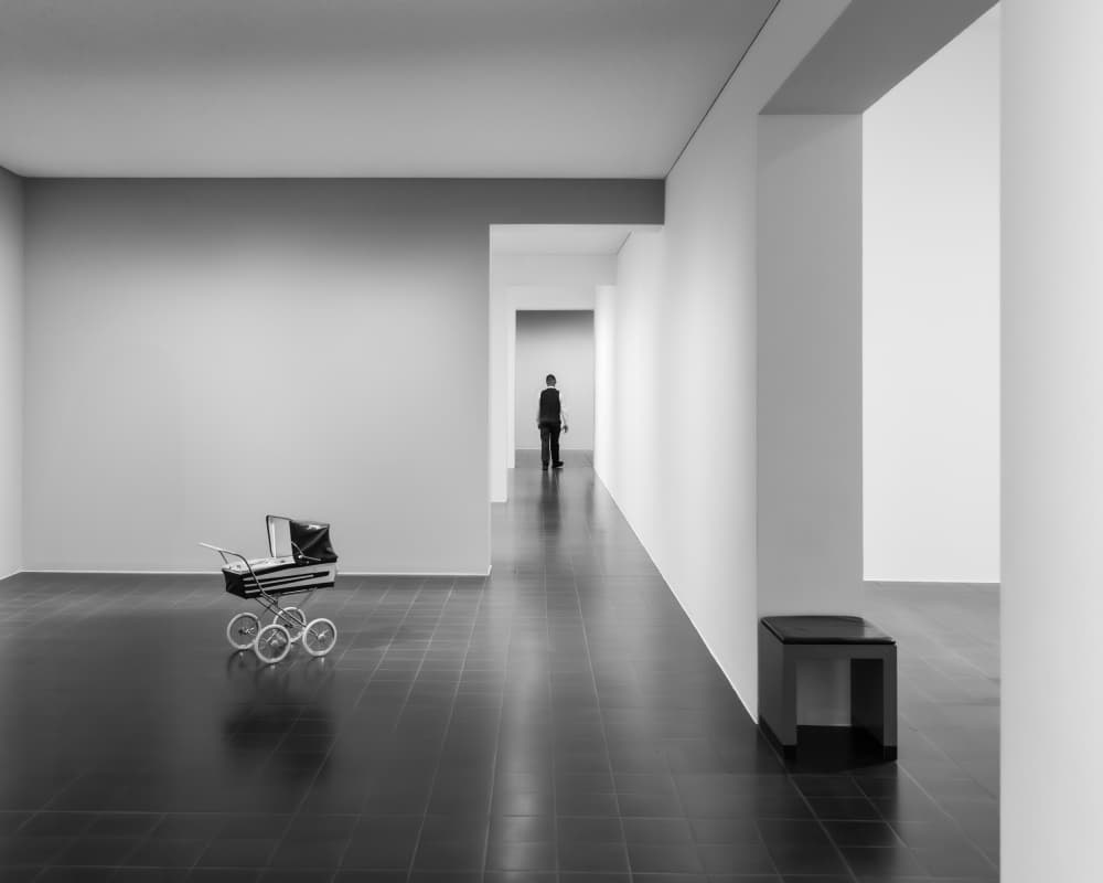 Minimal Hallway Stroller by Andy Dauer — canvas wall art