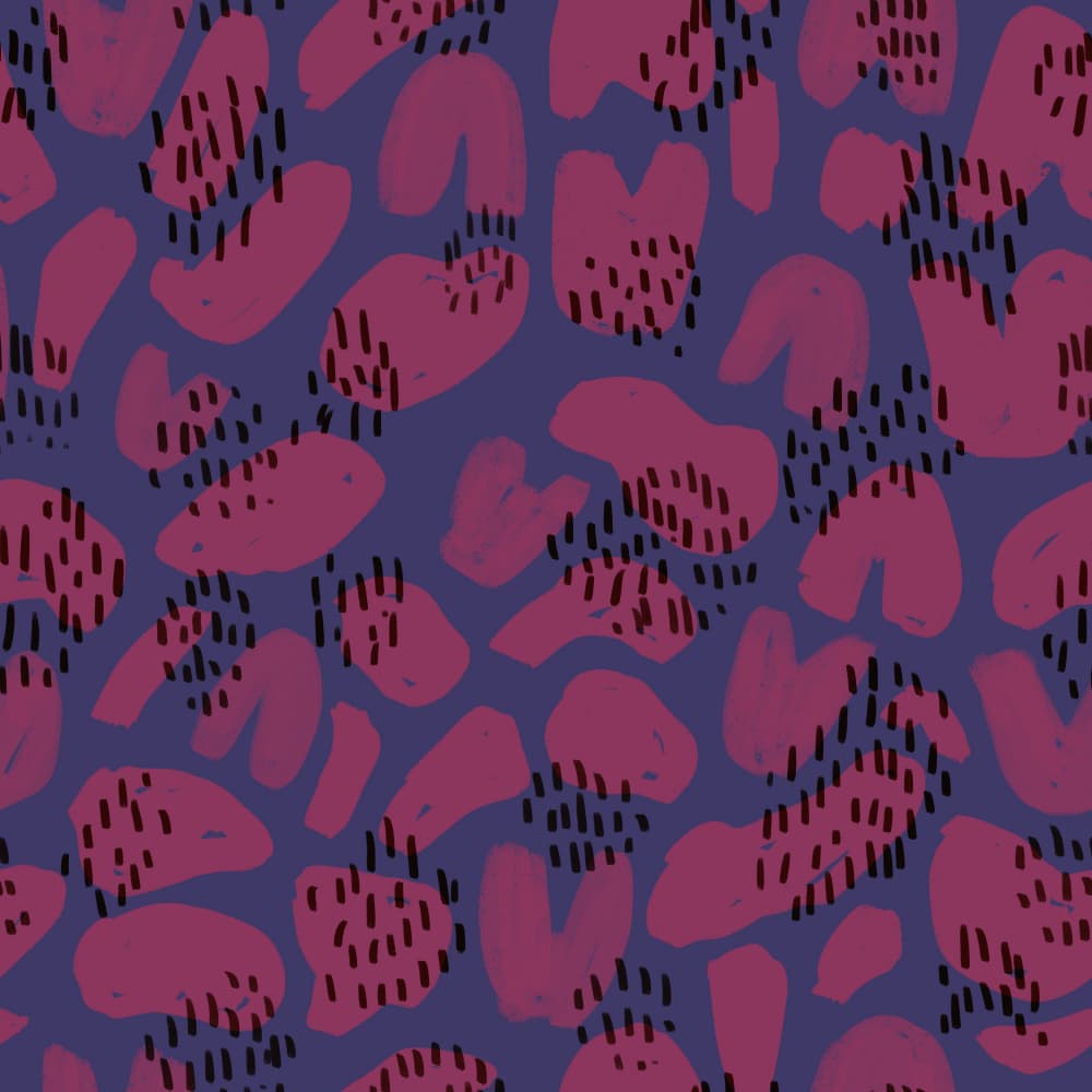 Bold Purple Abstract Pattern by Charlotte Trudgett — canvas wall art