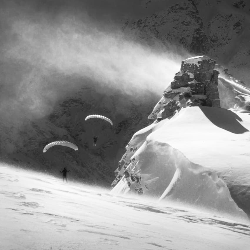 Snowy Mountain Flight by Peter Svoboda MQEP — canvas wall art