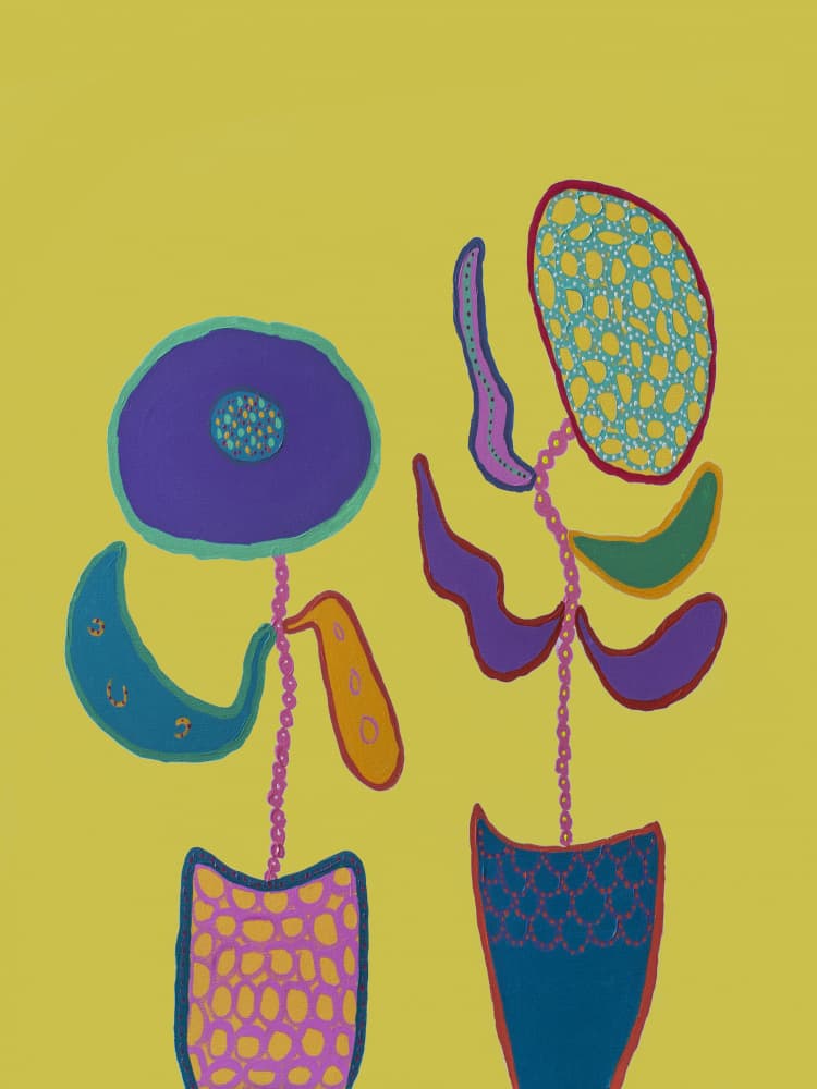 Vibrant Abstract Plants by Helen Joynson — canvas wall art