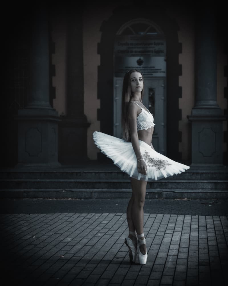 Ballerina Graceful Stance by Vasil Nanev — canvas wall art