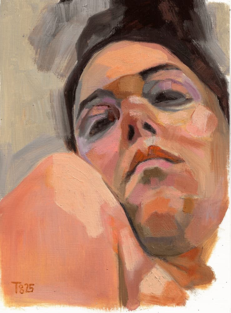 Contemplative Woman Portrait by Tore Bahnson — canvas wall art