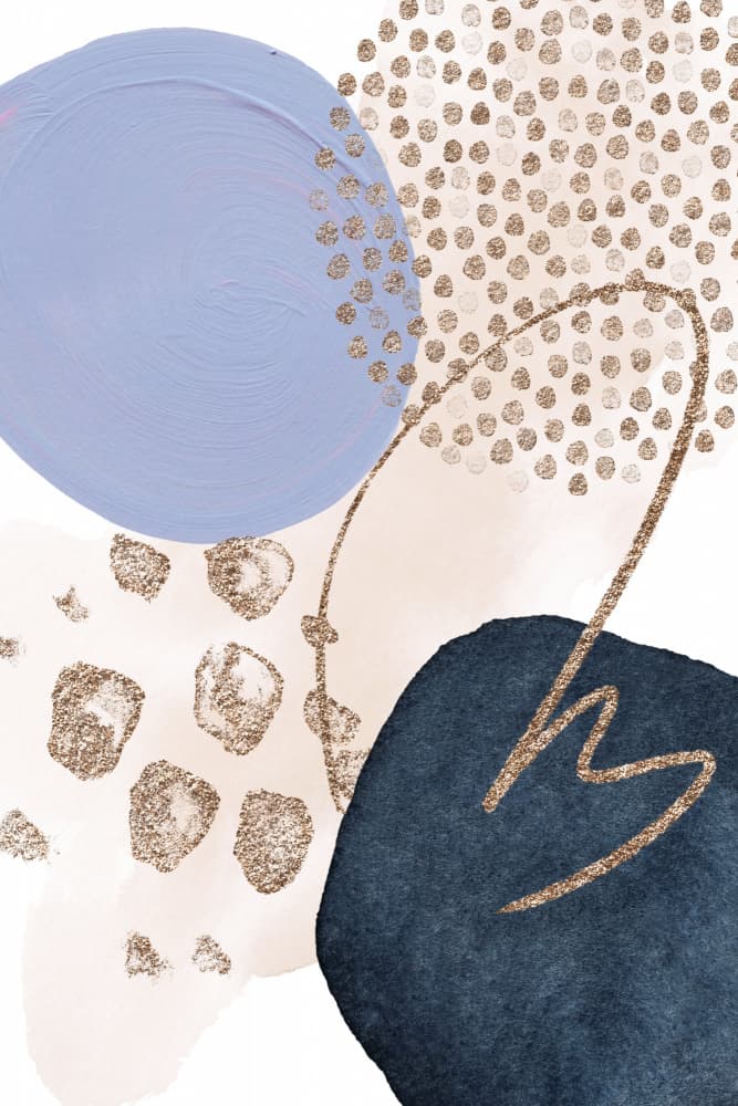 Organic Blue Glitter by Sally Ann Moss — canvas wall art