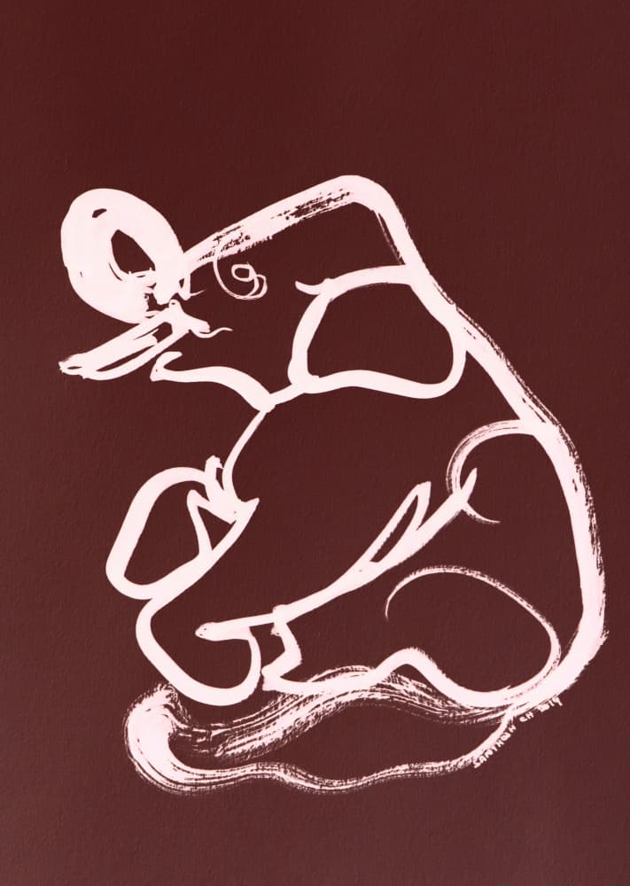 Playful White Elephant by Santhosh ch — canvas wall art