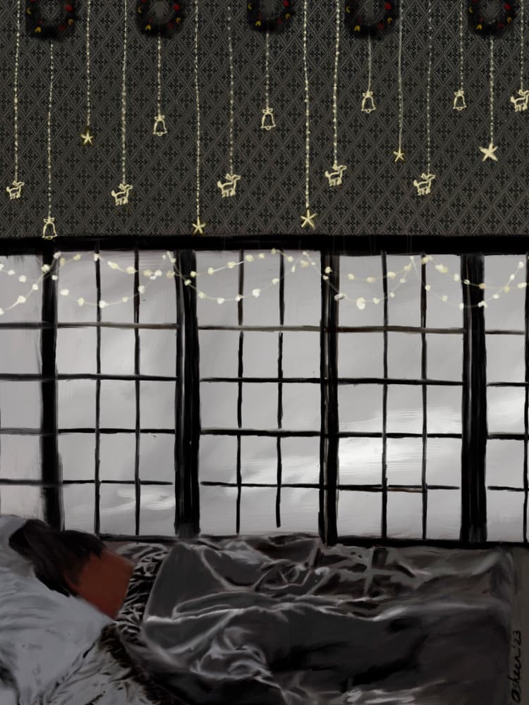 Dreamy Christmas Window by Osheensgallery — canvas wall art