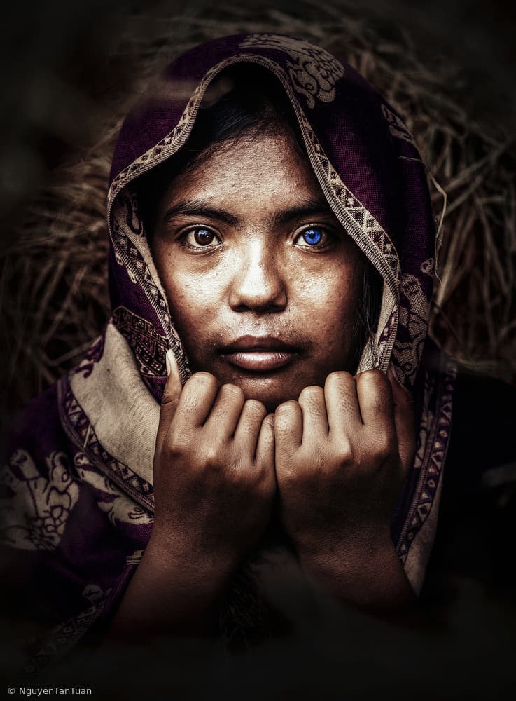 Girl With Unique Eyes by Nguyen Tan Tuan — canvas wall art