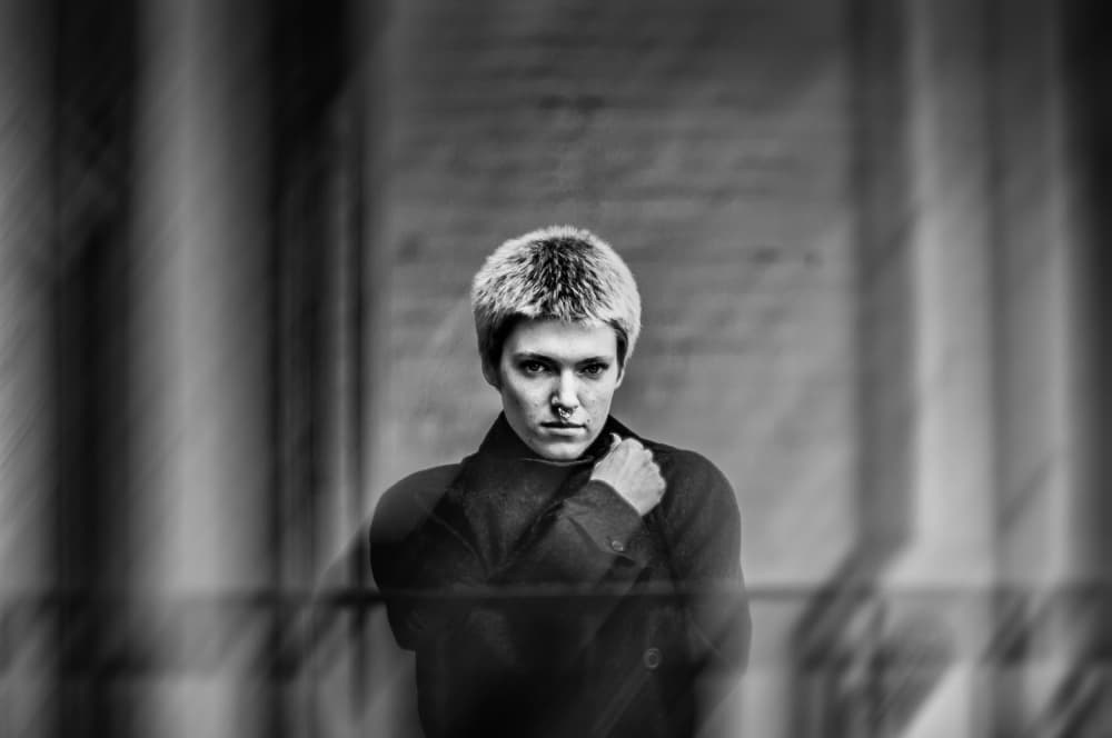 Intense Blonde Gaze by Steve Hermann — canvas wall art