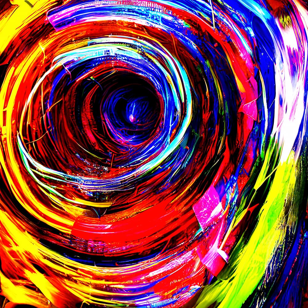 Dynamic Color Spiral by mnemonixART — canvas wall art