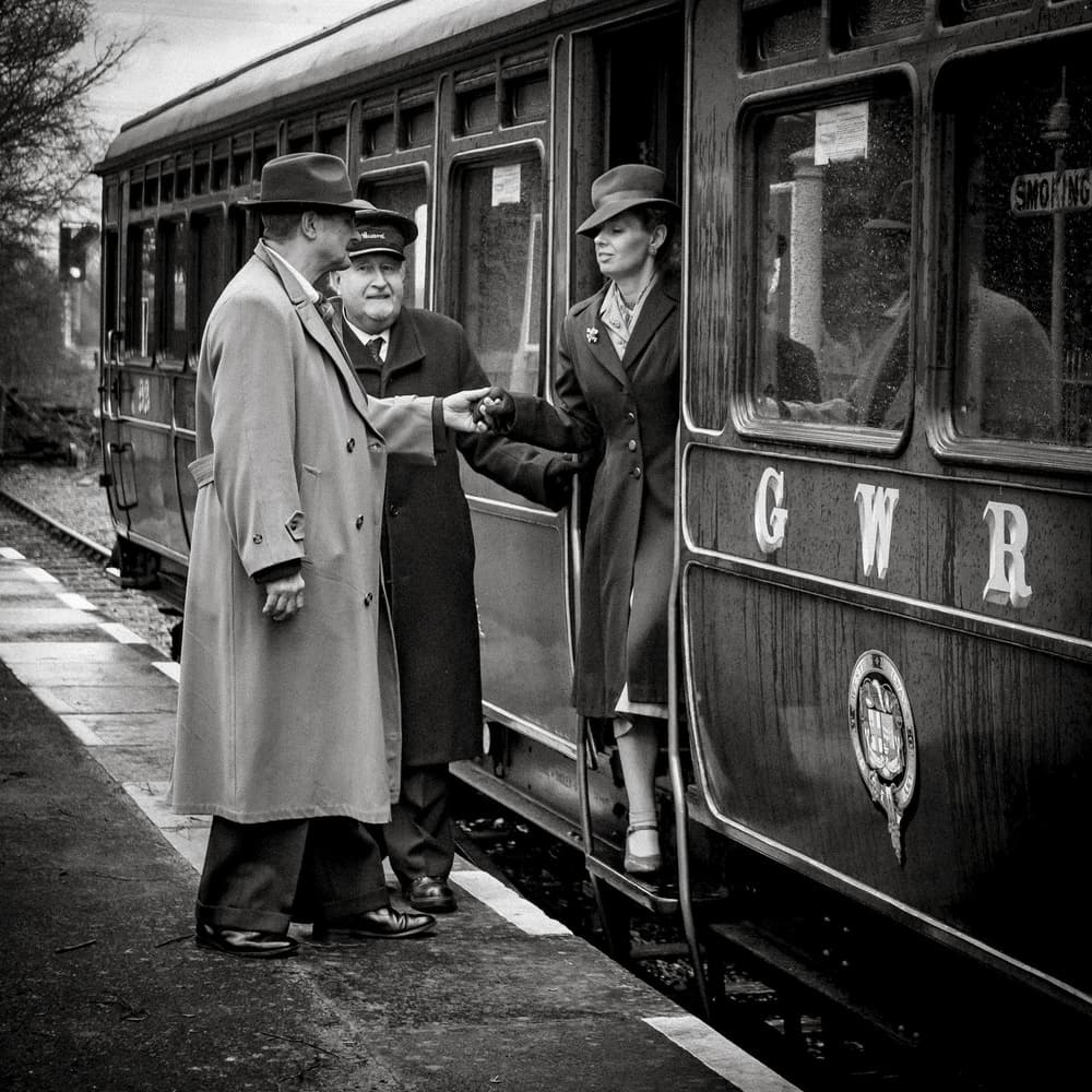 Vintage Train Departure by Richard Bland — canvas wall art