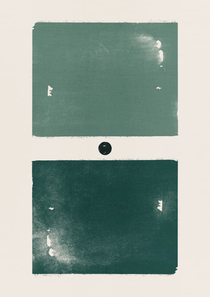 Geometric Green Balance by Ema Paraschiv — canvas wall art
