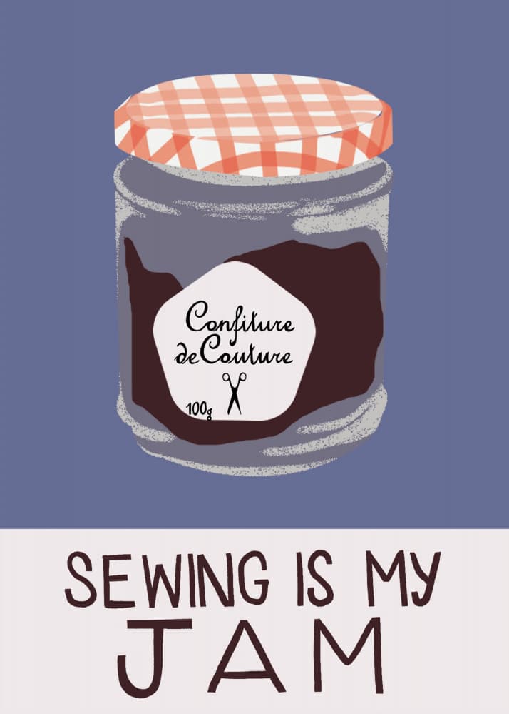 Sewing Is My Jam by Charlotte Trudgett — canvas wall art