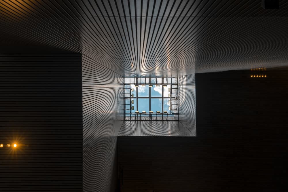 Modern Geometric Skylight by Tomoshi Hara — canvas wall art