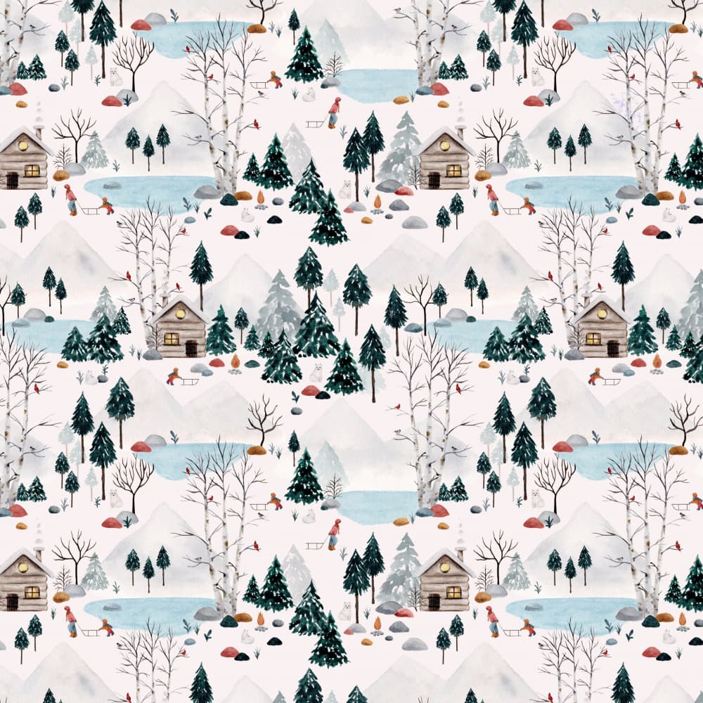 Cozy Winter Wonderland by Julie Lesouef — canvas wall art