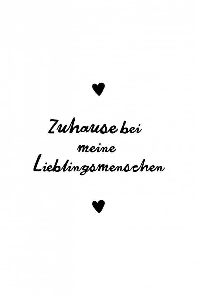 Zuhause Lieblingsmenschen Hearts by Treechild — canvas wall art