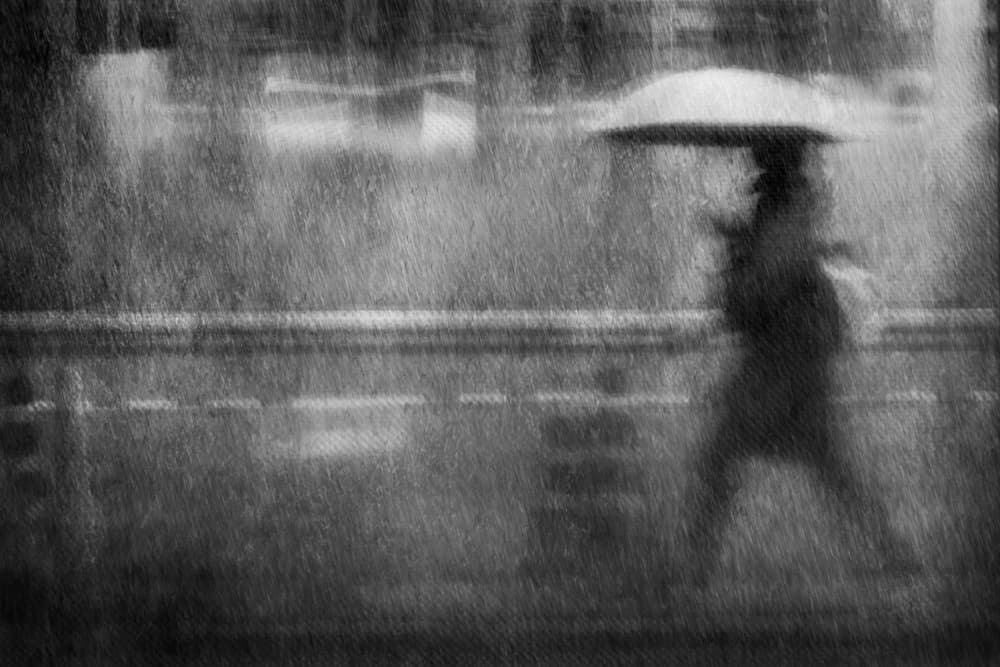 Walking In The Rain by Ekkachai Khemkum — canvas wall art