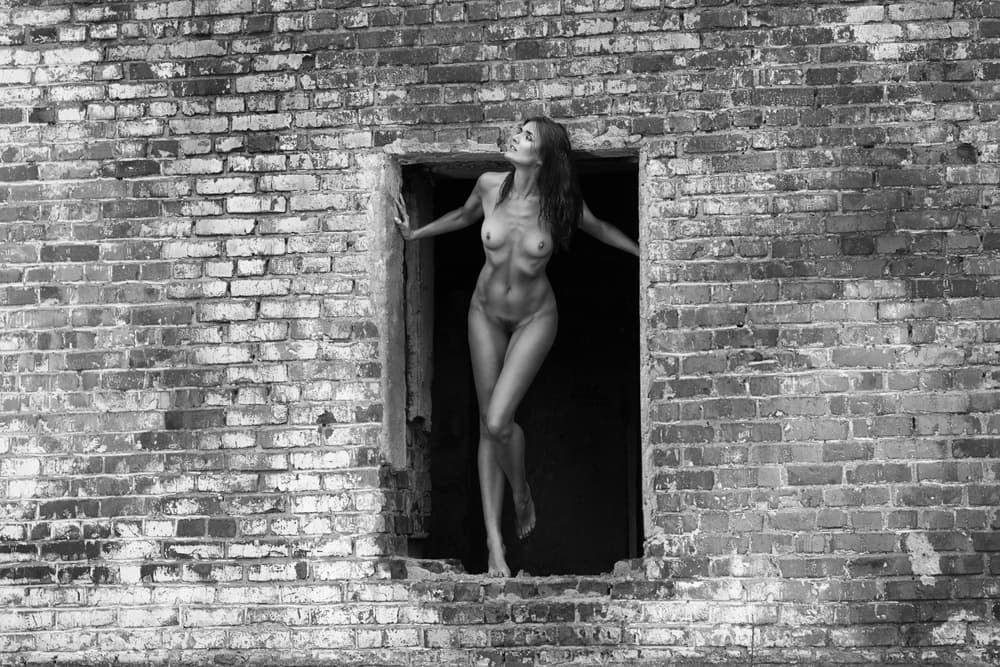 Elegant Nude Doorway by Anton Belovodchenko — canvas wall art