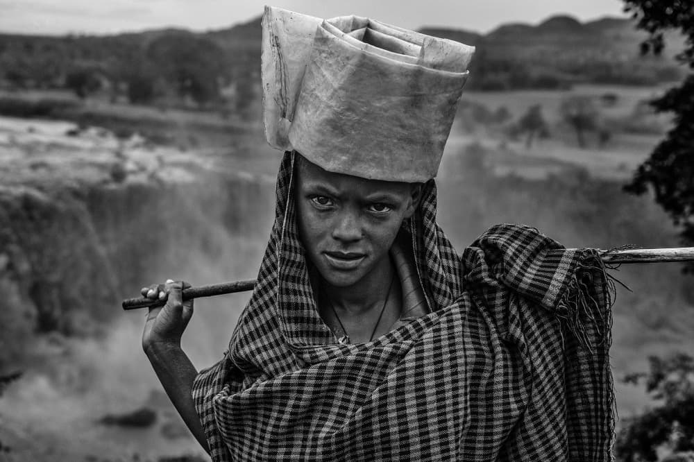 Ethiopian Boy Blue Nile by Joxe Inazio Kuesta Garmendia — canvas wall art