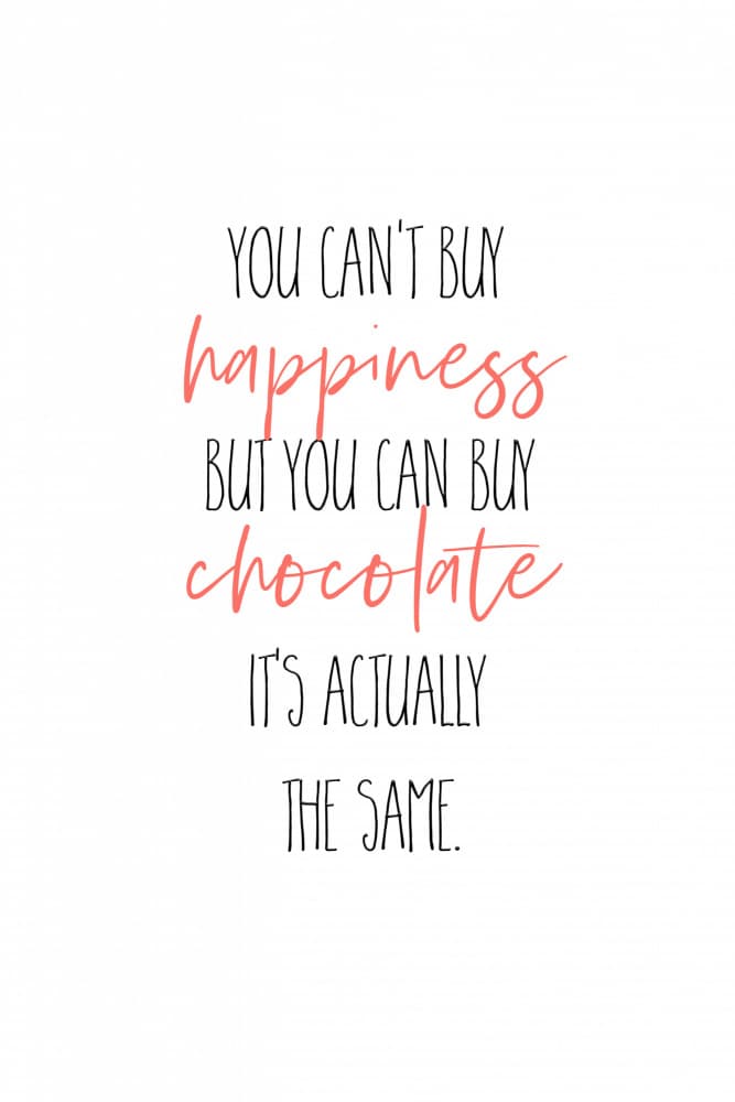Chocolate Is Happiness by Melanie Viola — canvas wall art