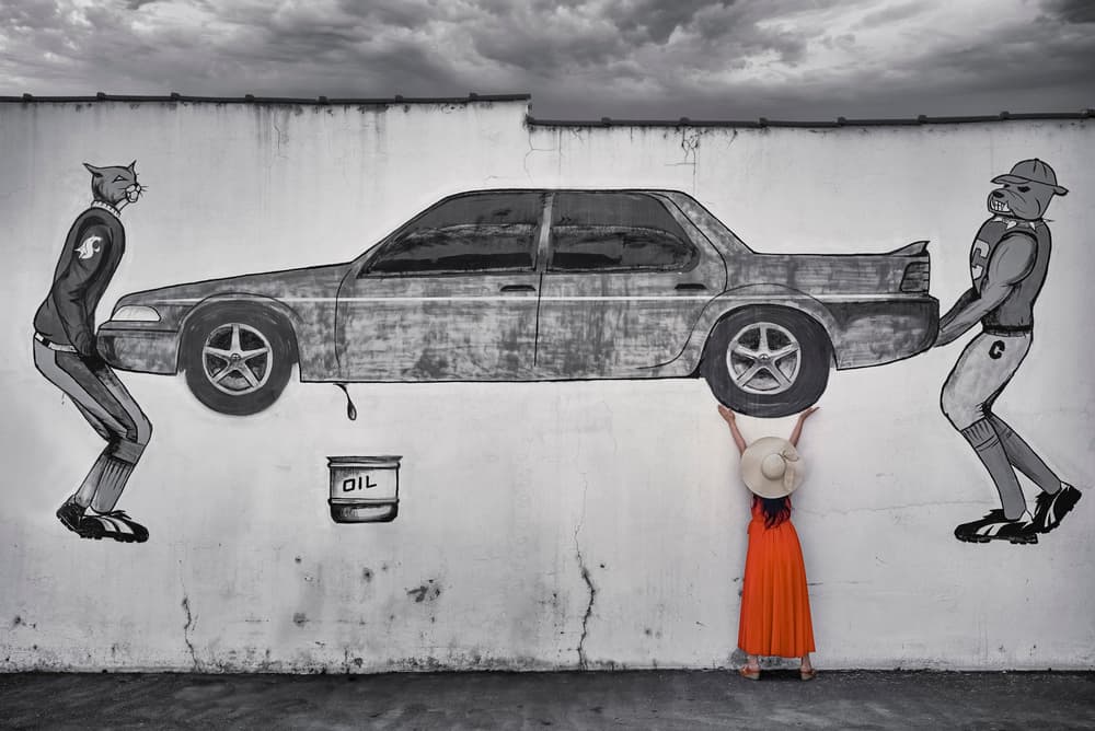Street Art Car Service by Lydia Jacobs — canvas wall art