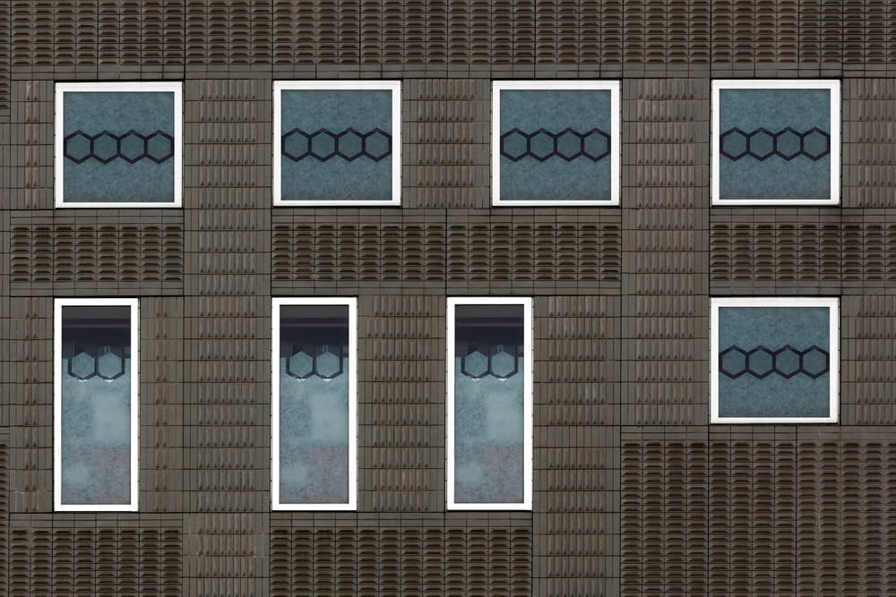 Geometric Building Facade by Jan Niezen — canvas wall art