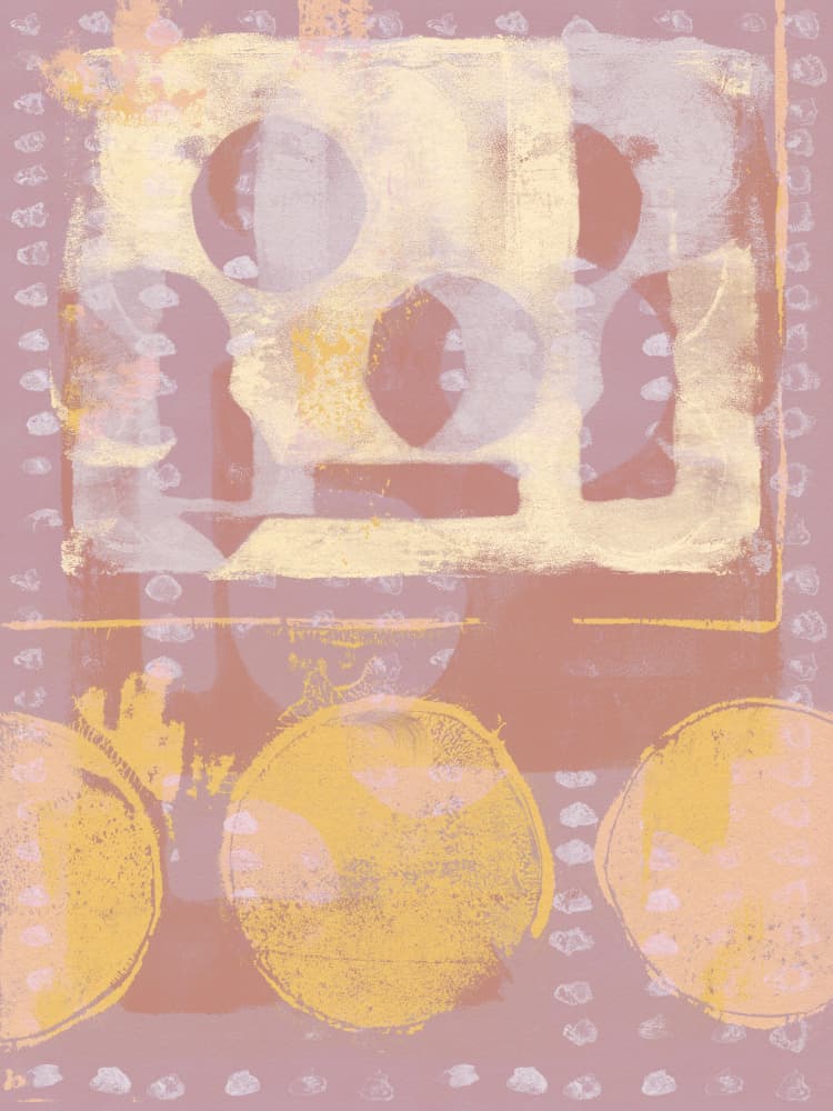 Rose Gold Abstract Shapes by Dina Dankers — canvas wall art