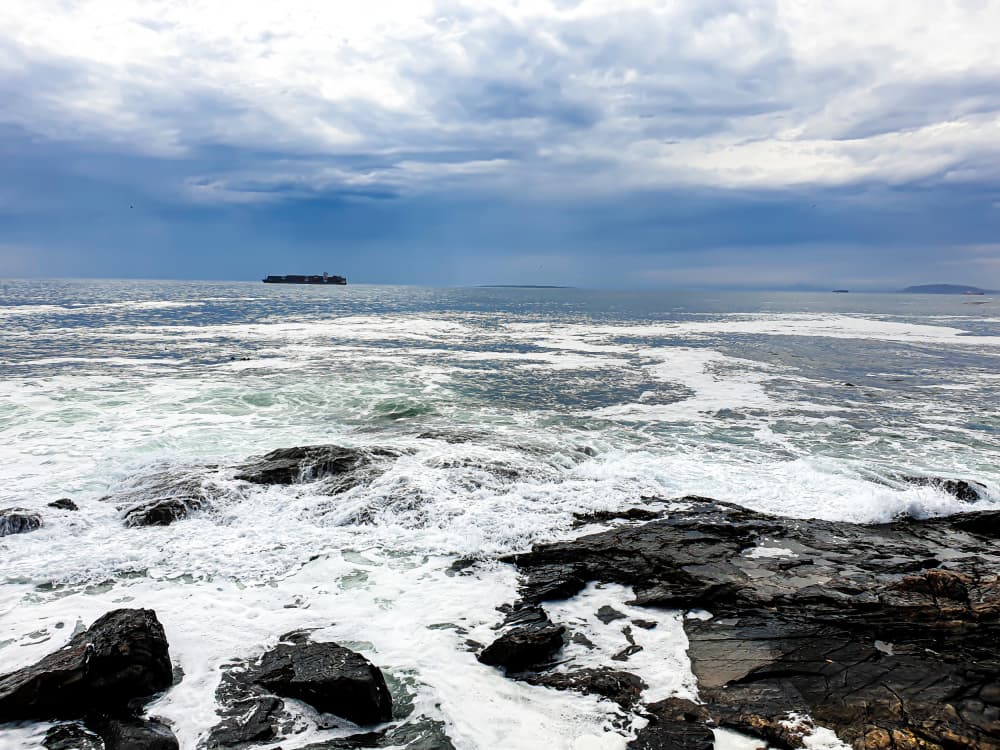 Stormy Ocean Cargo Ship by Patrick Muthui — canvas wall art