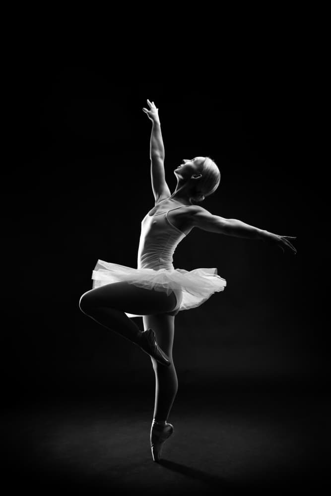 Graceful Ballerina Pose by Patrick Wöhrle — canvas wall art