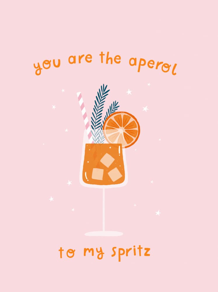 Aperol Spritz Romance by Aislinn Simmonds — canvas wall art