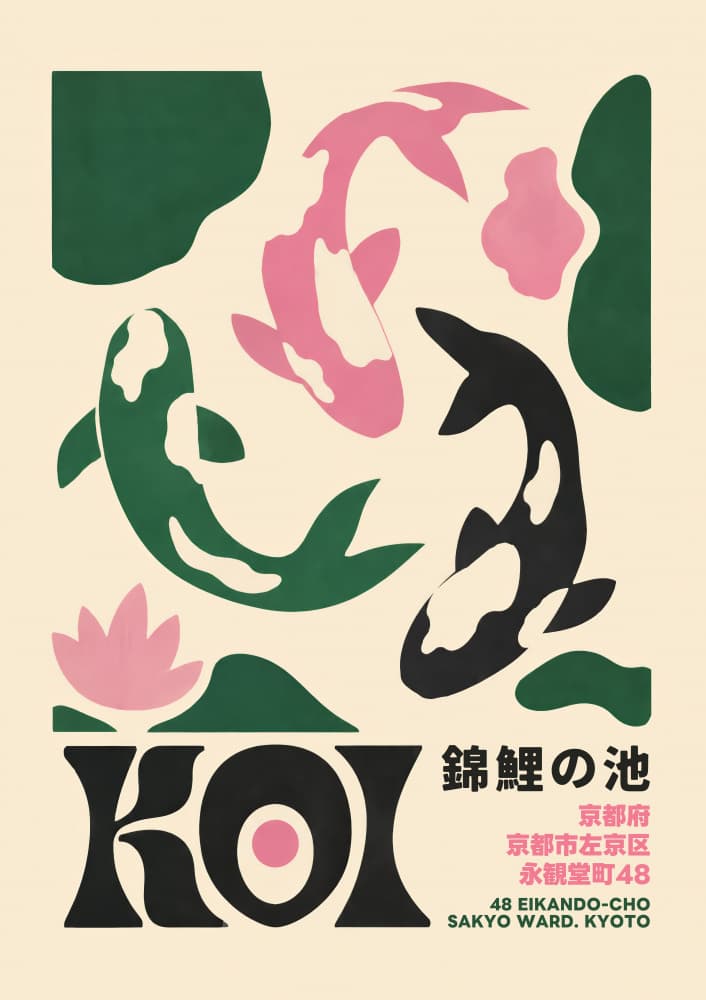 Japanese Koi Pond by Patryk Krygowski — canvas wall art