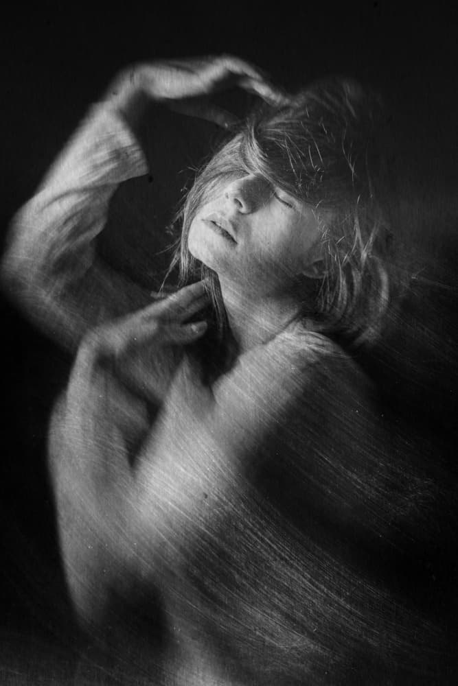 Dreaming Woman Portrait by Ruth Franke — canvas wall art