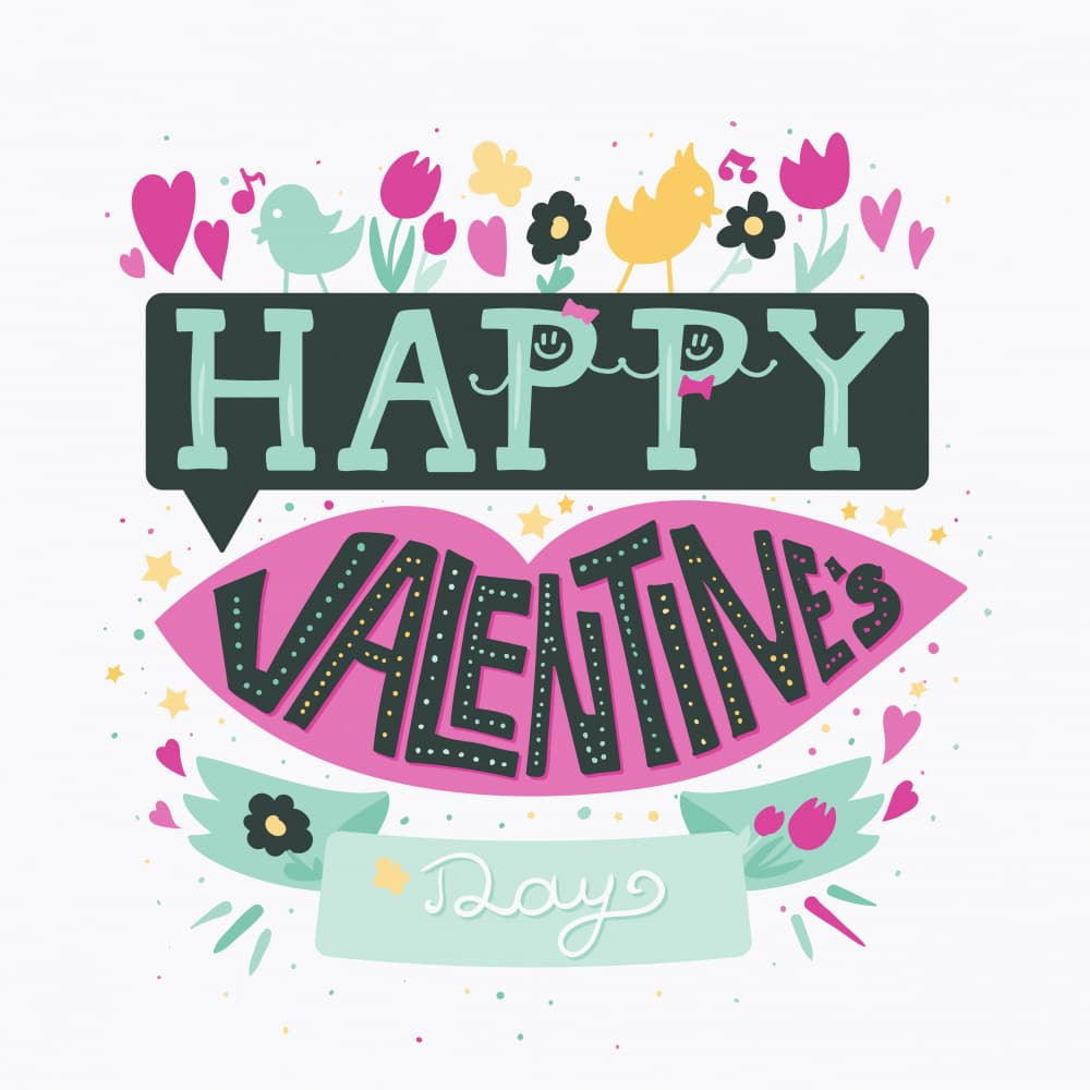 Happy Valentine Lips by Marika Barsrsind β canvas wall art