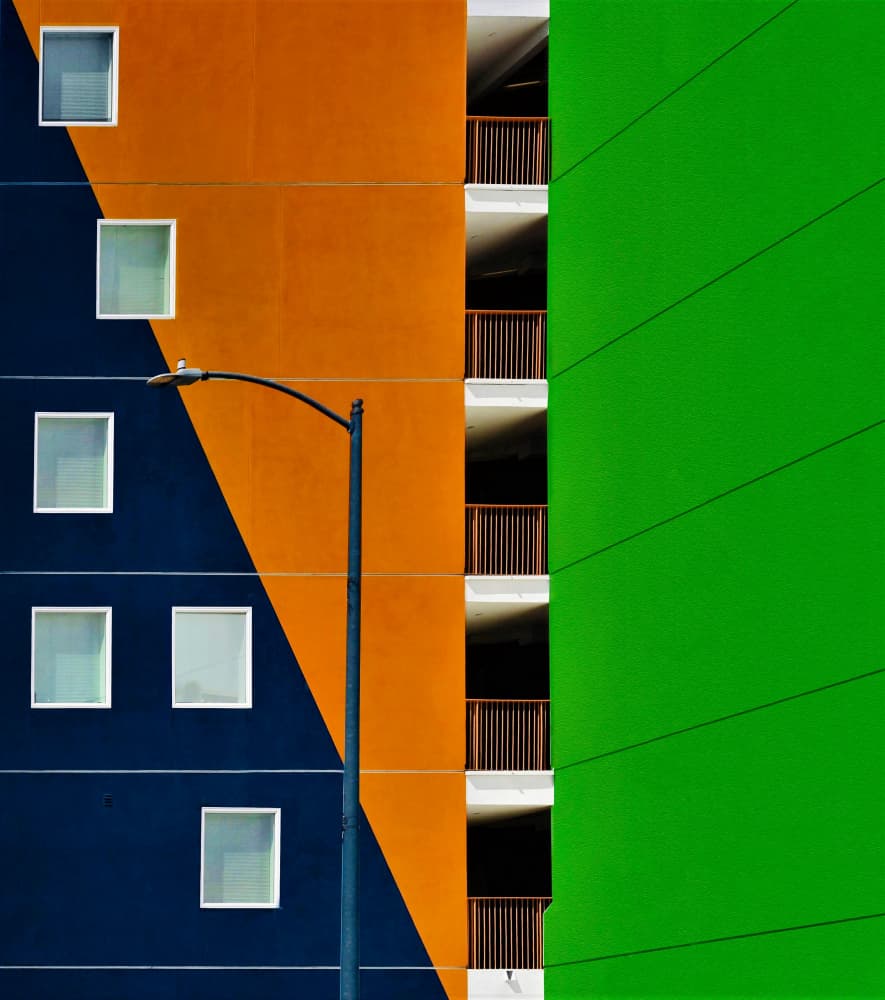 Colorful Urban Geometry by Arnon Orbach — canvas wall art