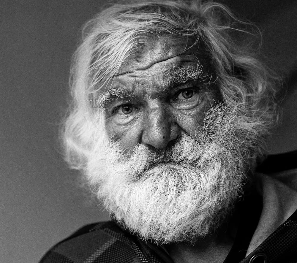 Wise Old Man Portrait by Garik — canvas wall art