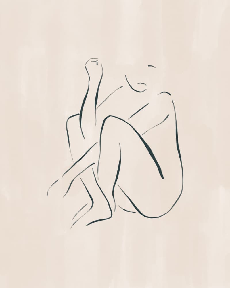 Minimalist Line Figure by Ivy Green Illustrations — canvas wall art
