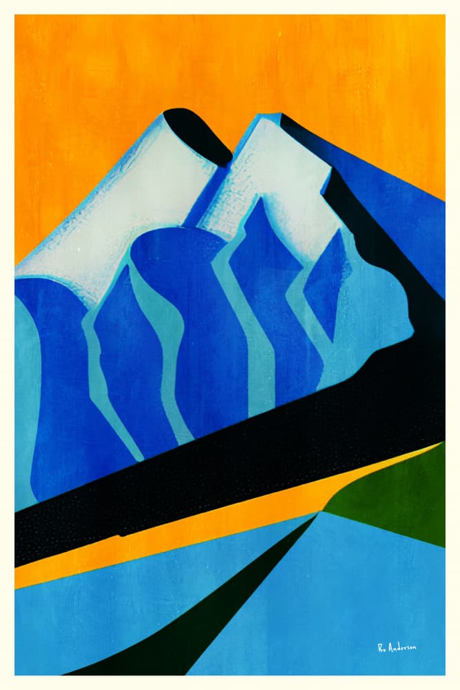 Abstract Mountain Peaks by Bo Anderson — canvas wall art