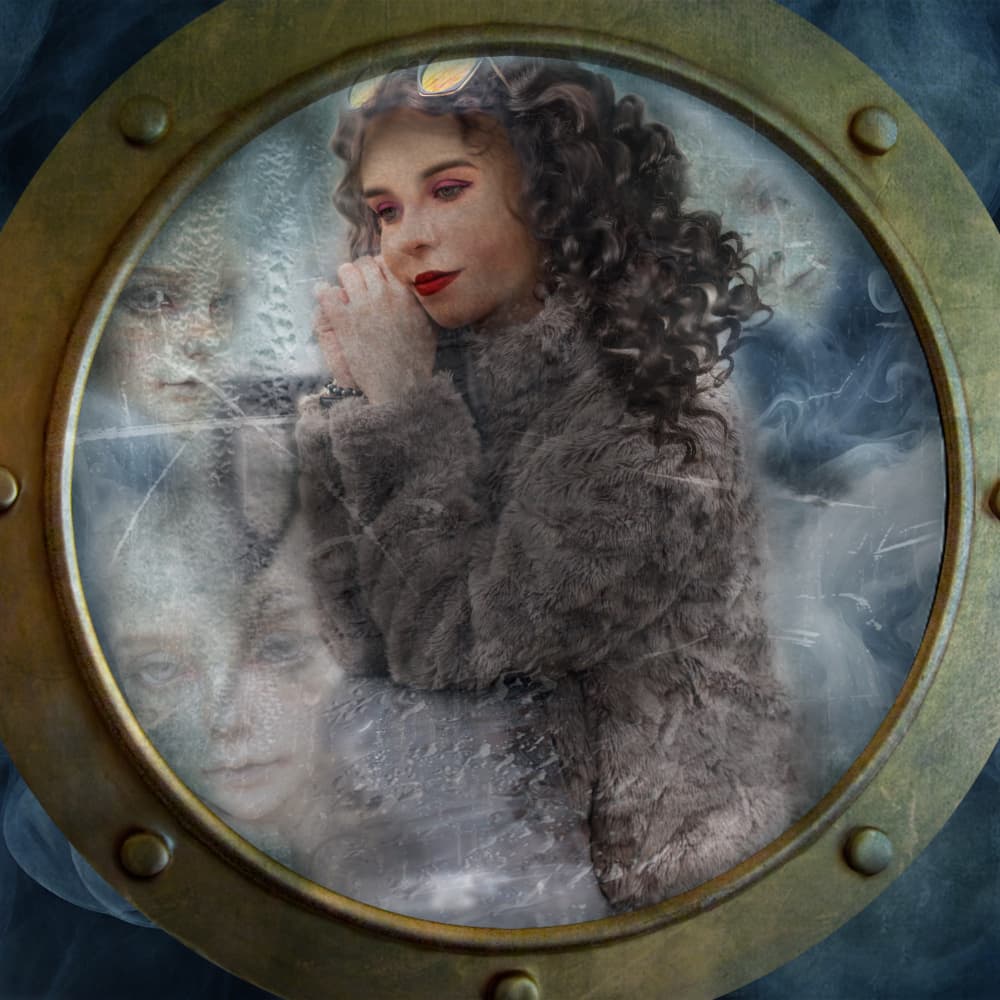 Pensive Woman Porthole by Ewa Całkosińska-Kajzer — canvas wall art