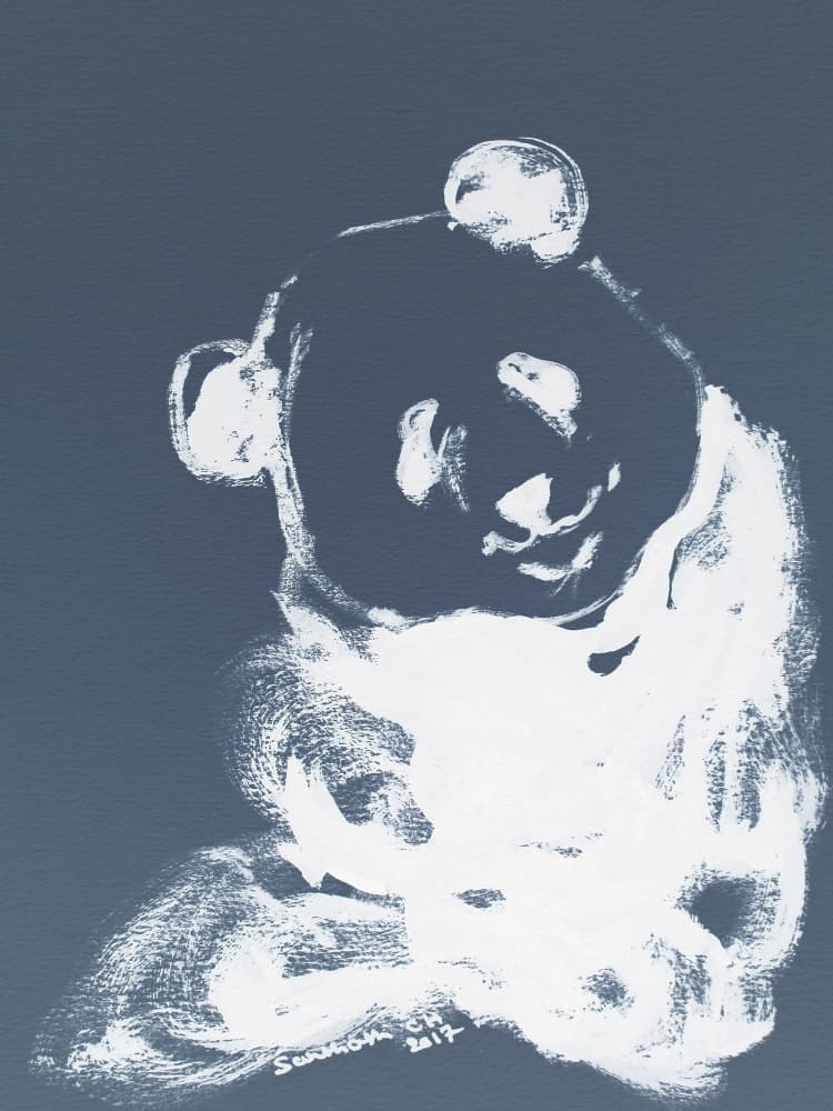 Sweet Panda Portrait by Santhosh ch — canvas wall art