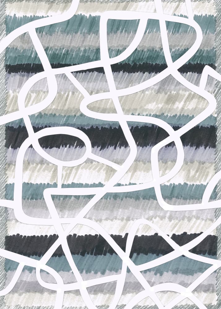 Winding Lines Abstract by Isabelle Brent — canvas wall art