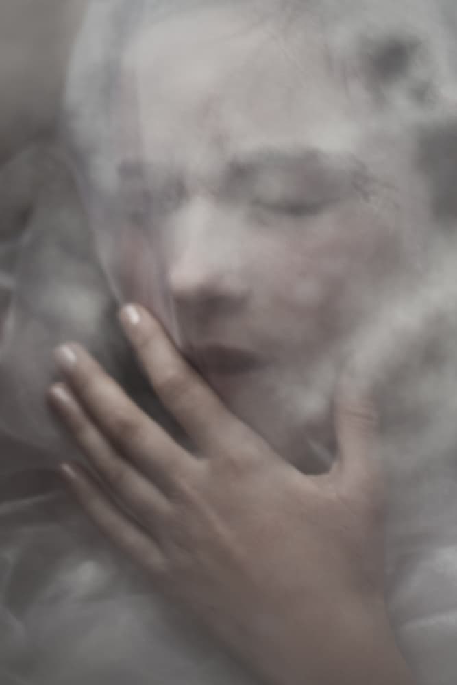 Veiled Woman's Dream by Mirjam Delrue — canvas wall art