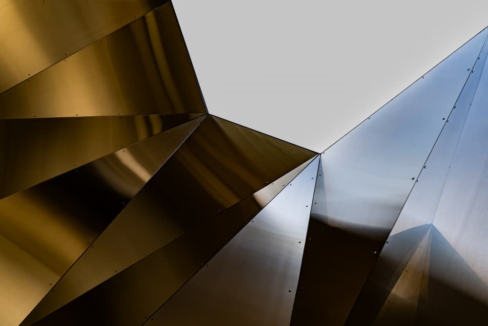 Geometric Metal Reflections by Heike Wolters-Wrase — canvas wall art