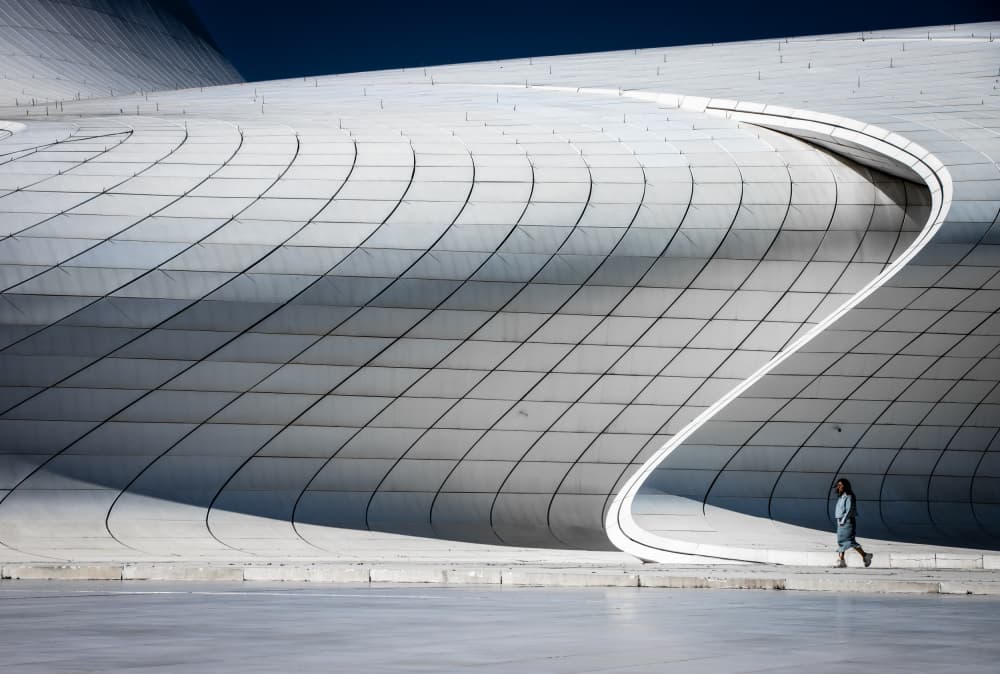 Modern Architectural Curves by Zina Heg — canvas wall art
