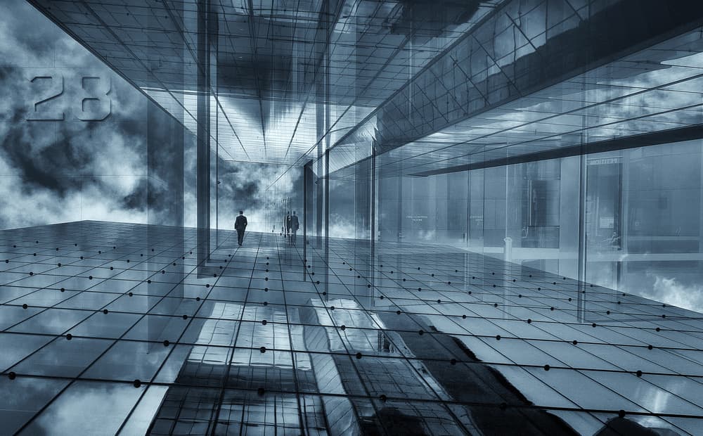 Modern Glass Reflections by Anita Underwood Photography — canvas wall art