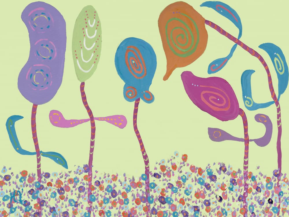 Colorful Fantasy Garden by Helen Joynson — canvas wall art