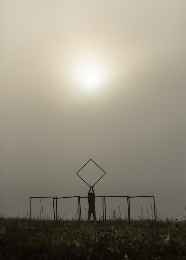 Golden Sun Square Frames by Leszek Paradowski — canvas wall art