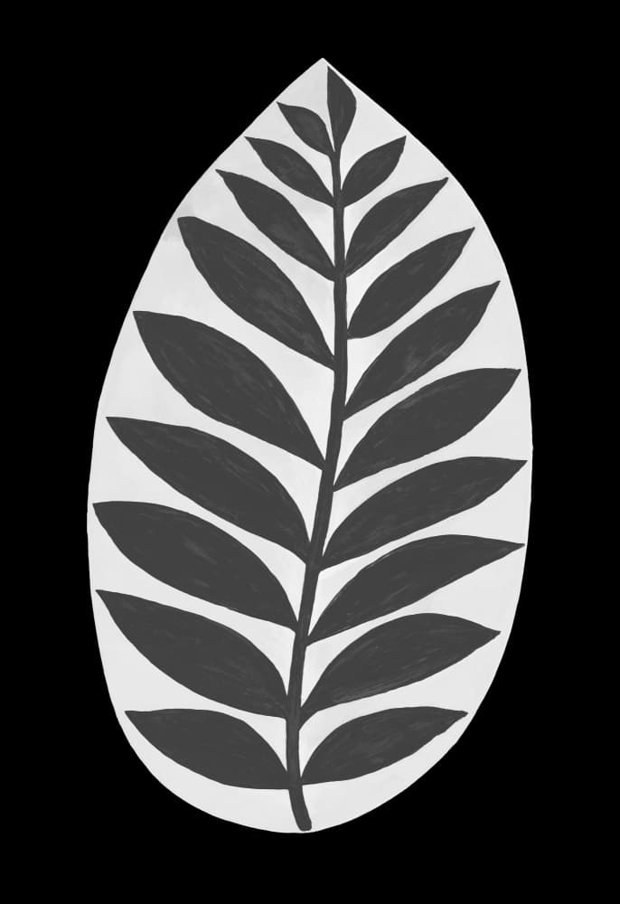 Botanical Stem Silhouette by Rosana Laiz Blursbyai — canvas wall art