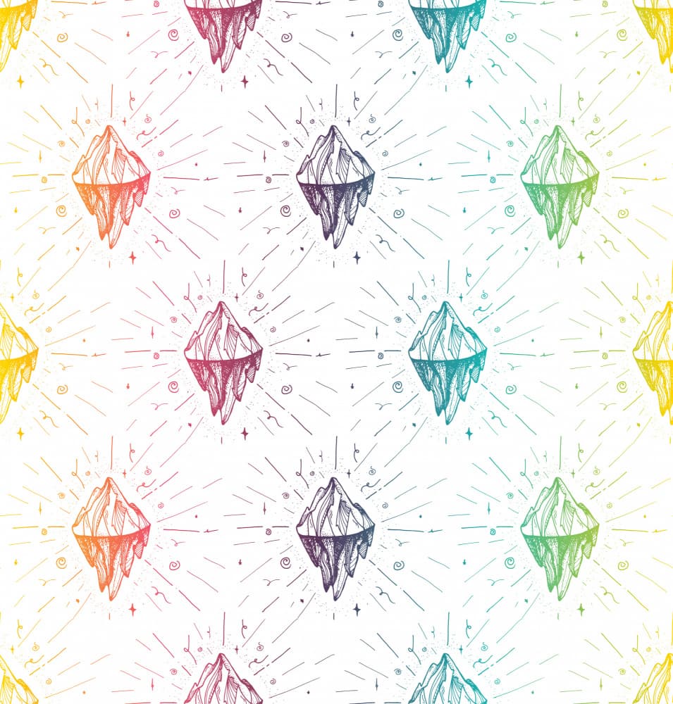 Rainbow Peak Pattern by Marika Barsrsind β canvas wall art