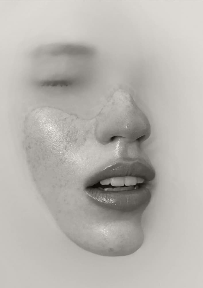 Serene Face in Water by Marianne Bassil — canvas wall art