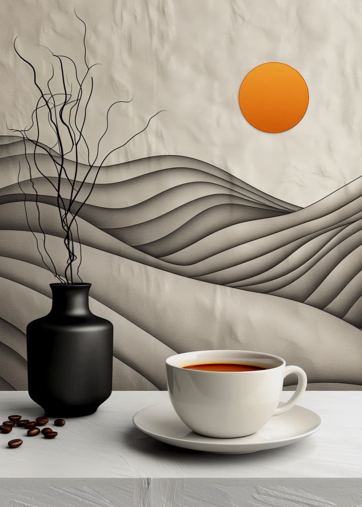 Minimalist Desert Morning by Justyna Jaszke — canvas wall art