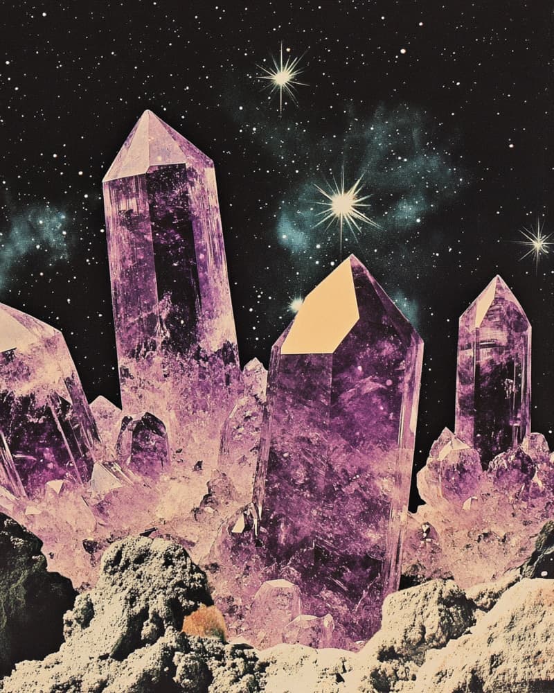 Starry Amethyst Galaxy by Samantha Hearn — canvas wall art