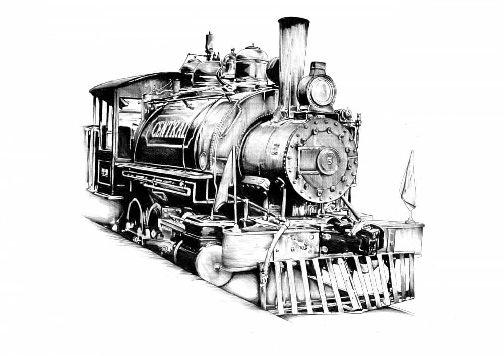 Vintage Steam Locomotive by Kulik — canvas wall art